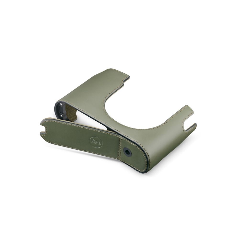 Leica 19653 Halfcase Q3, Leder, olivgrün