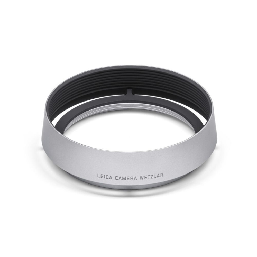 Leica 19658 Gegenlichtblende Q3, rund, Aluminium, silber eloxiert
