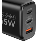 MOJOGEAR Chargeur USB 65W 2x USB-C / 1x port USB