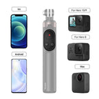 Telesin Vlog-selfie stick für GoPro mit Bluetooth remote und Telefonhalter