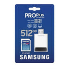 Samsung PRO Plus Carte SDXC 512 Go UHS-I + lecteur SD pleine taille (2023)