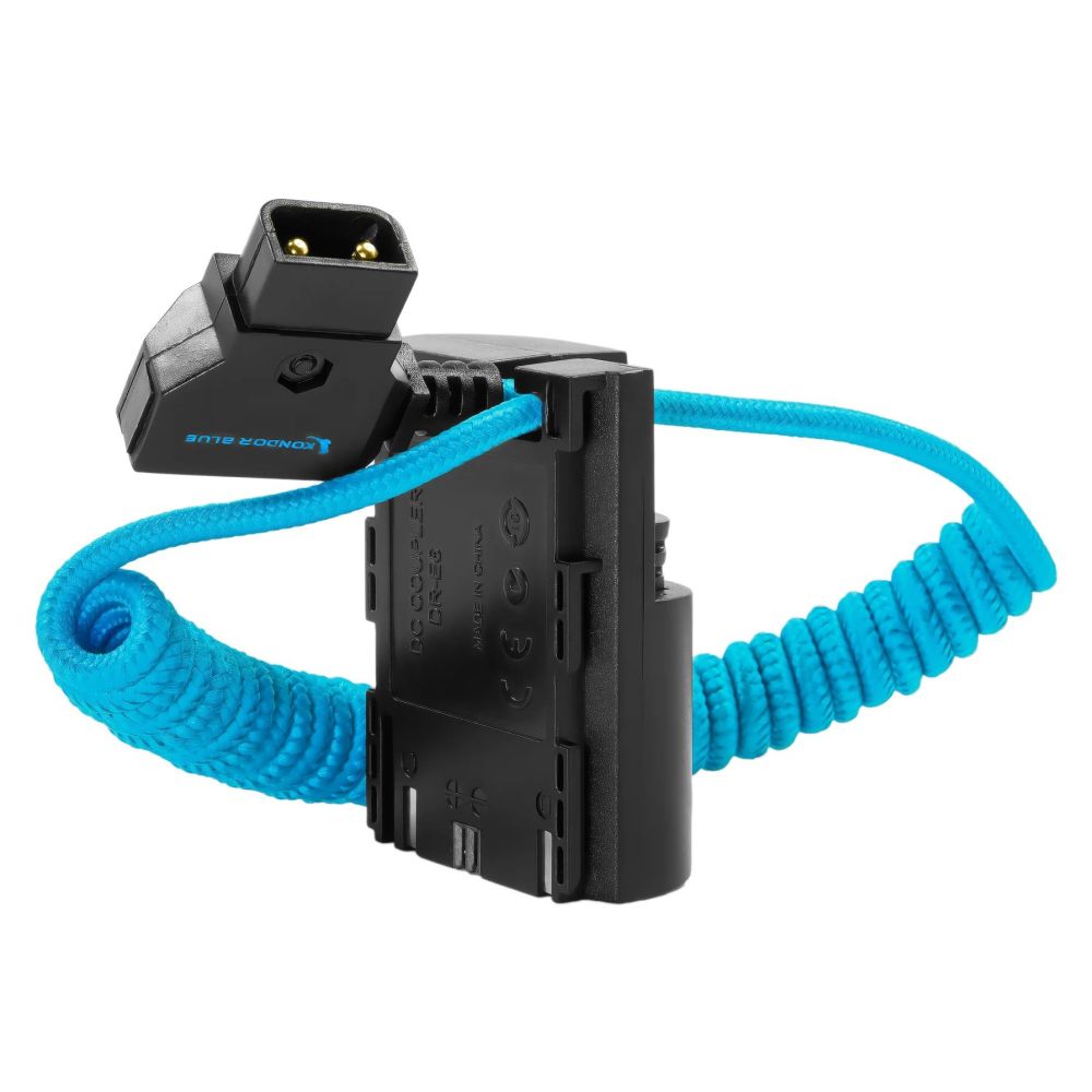 Kondor Blue D-Tap Câble vers Batterie Factice Canon LPE6
