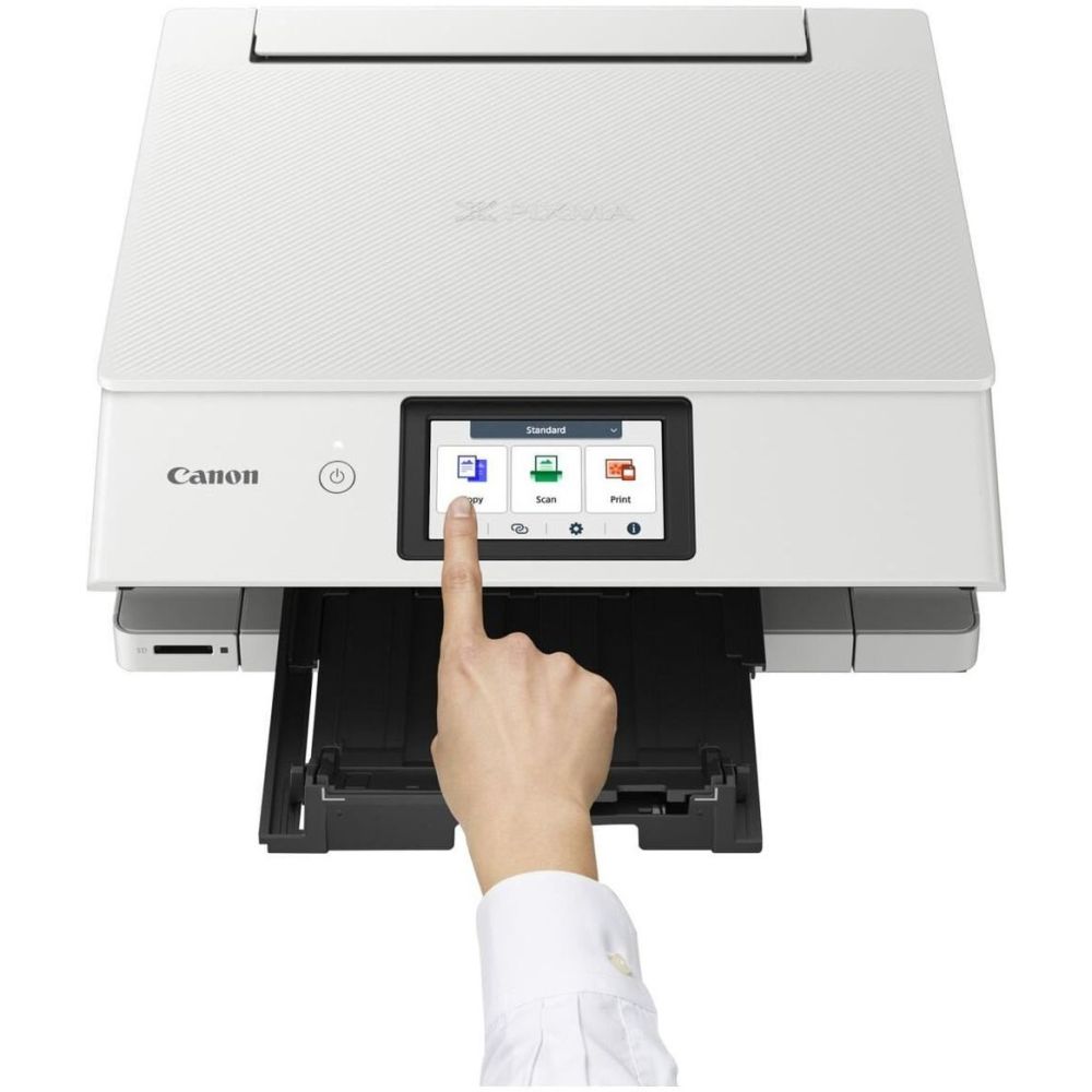 Canon PIXMA TS8751 Imprimante multifonction jet d'encre sans fil, blanc, A4/A5/B5