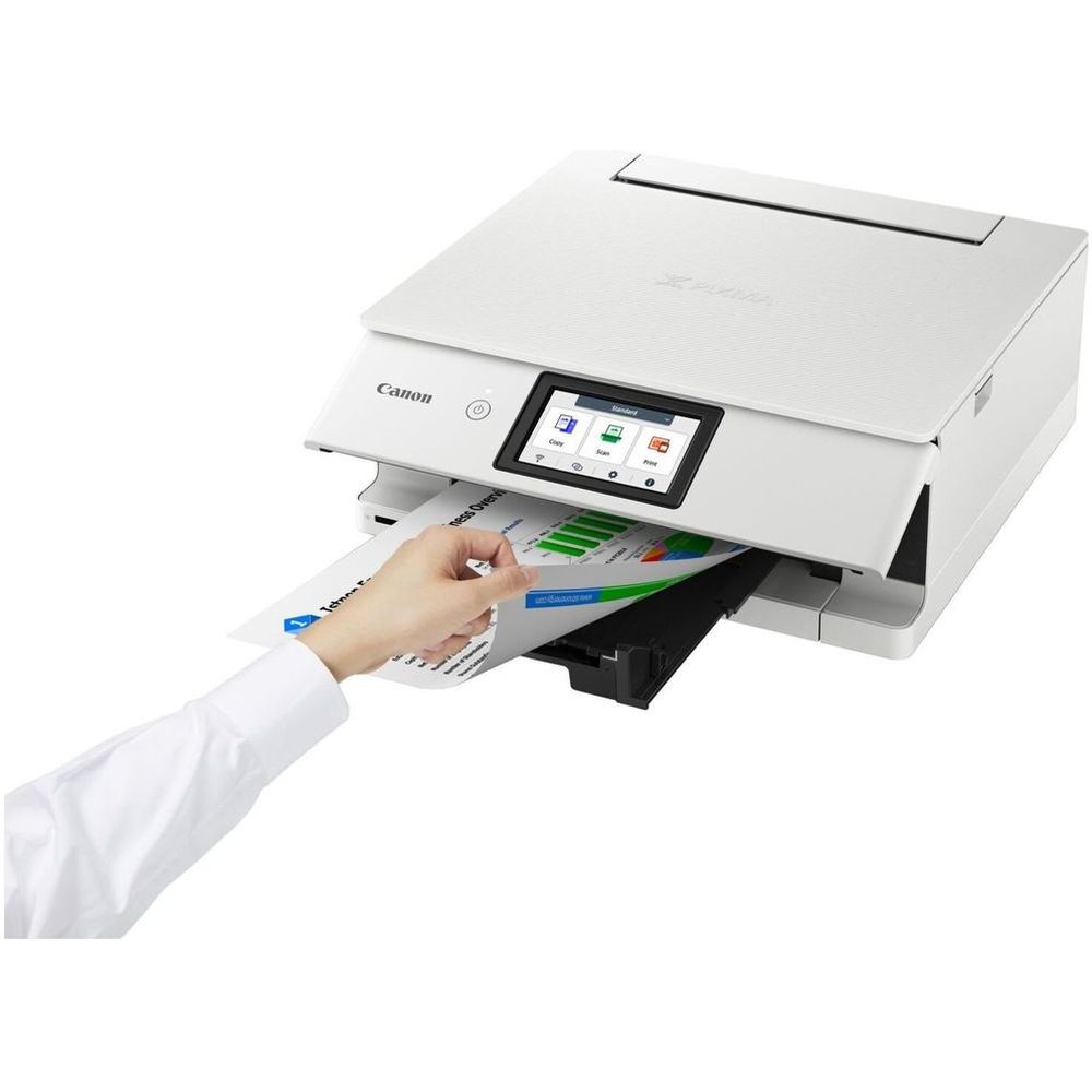 Canon PIXMA TS8751 Imprimante multifonction jet d'encre sans fil, blanc, A4/A5/B5