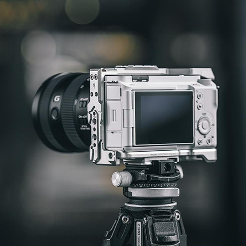 Falcam F22&F38&F50 Schnellspannkäfig Seide Silber (FÜR SONY ZV-E1) C00B3501W