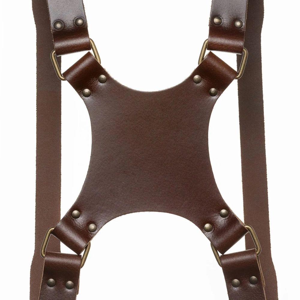 The Hantler Dual camera harness Brandy / Brass, Regular