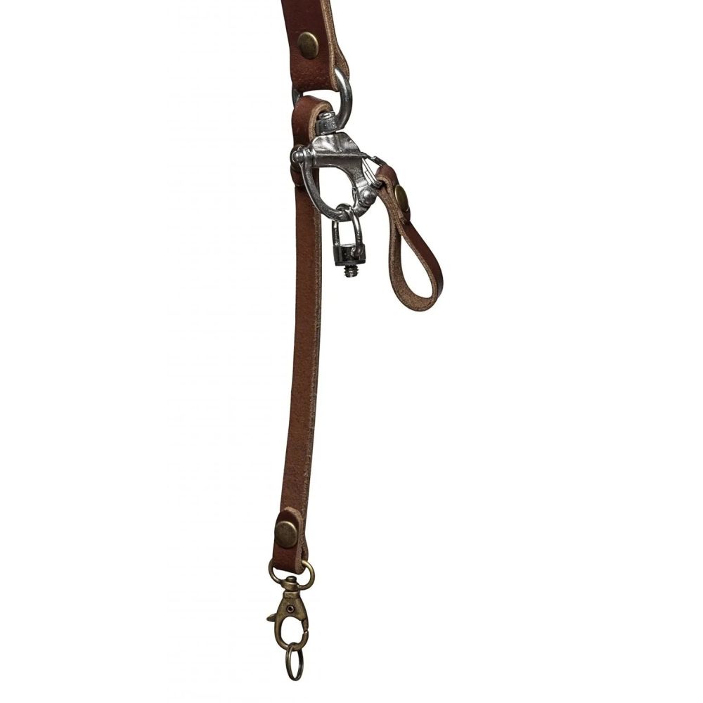 The Hantler Camera Shoulder strap Brandy / Brass, Large