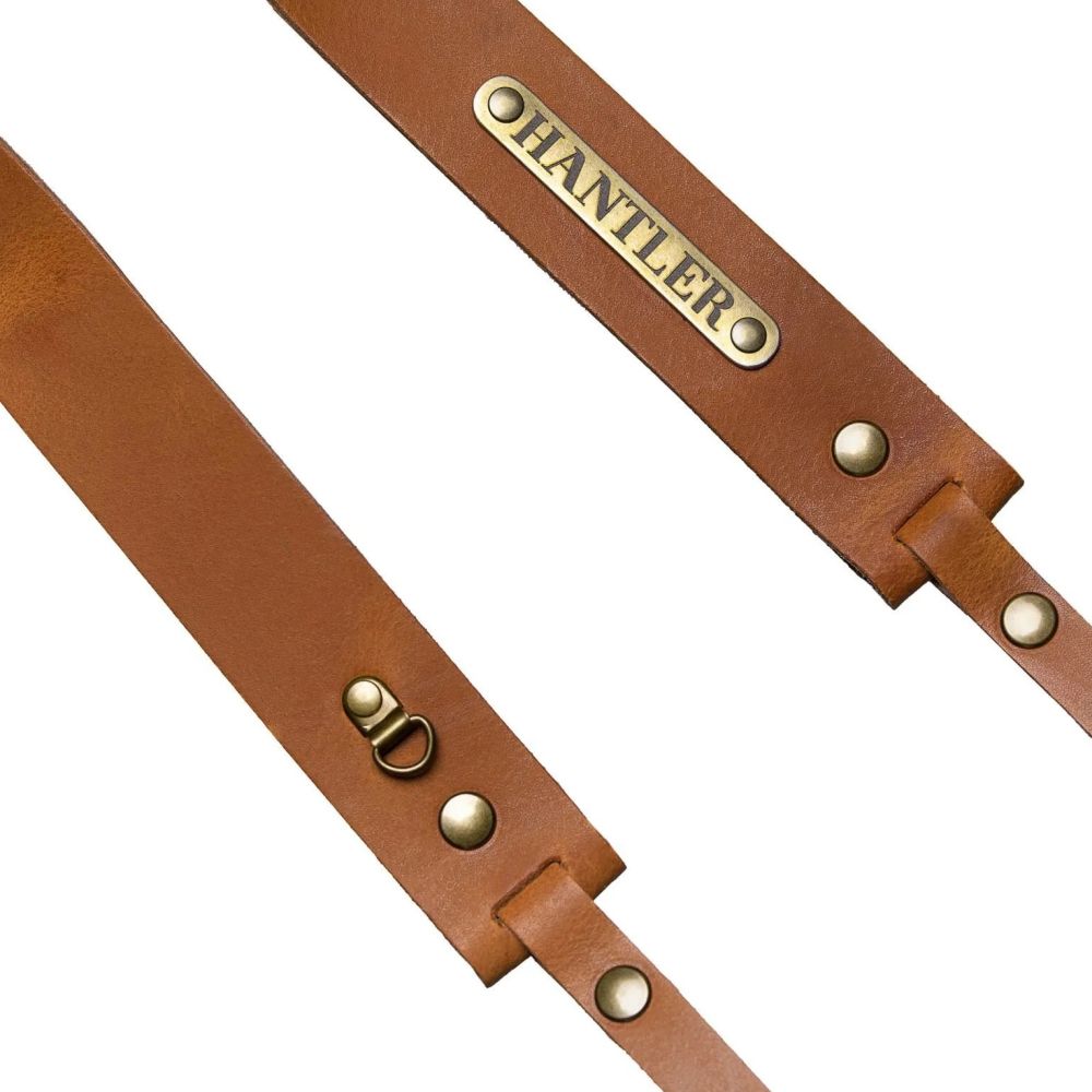 The Hantler Camera Neck strap Chestnut / Brass