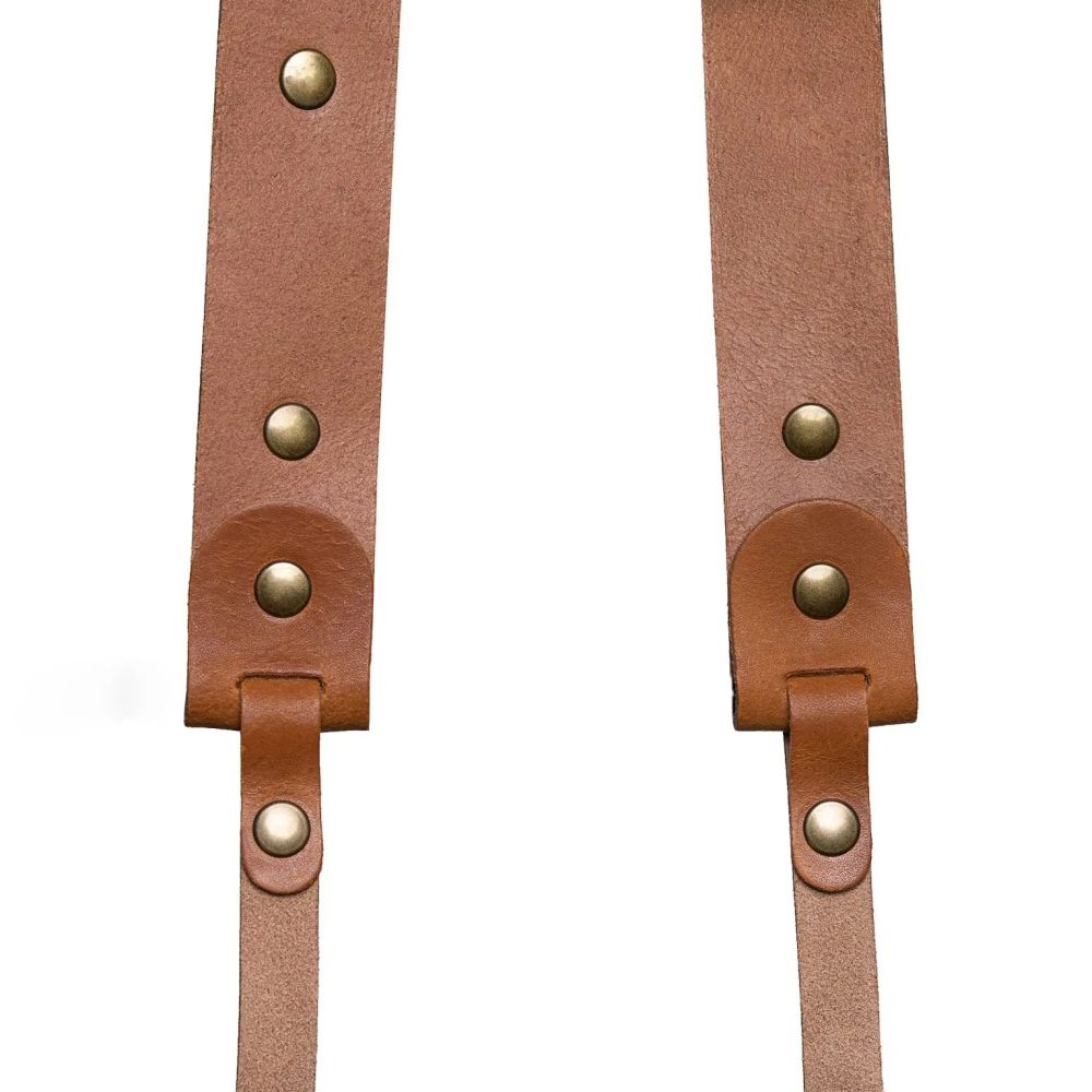 The Hantler Camera Neck strap Chestnut / Brass