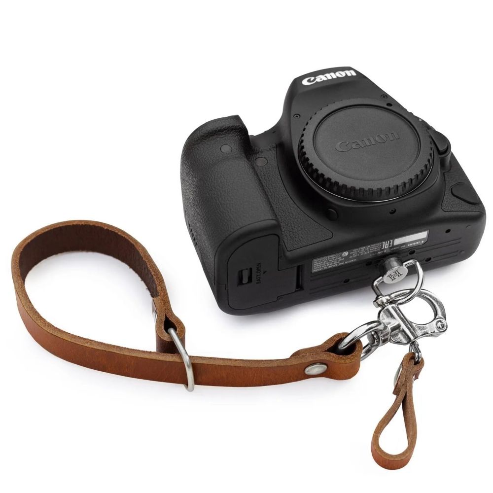 The Hantler Wrist strap - quick release Cognac / silver