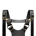 Der Hantler Brustgurt schwarz/messing, 22cm