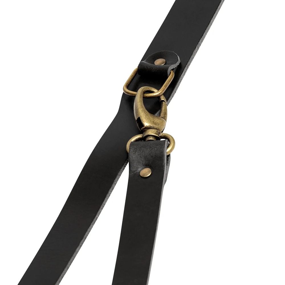 Der Hantler Brustgurt schwarz/messing, 22cm