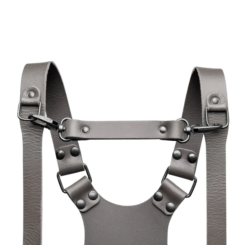 The Hantler Chest strap Stone Gray / Old silver, 22cm