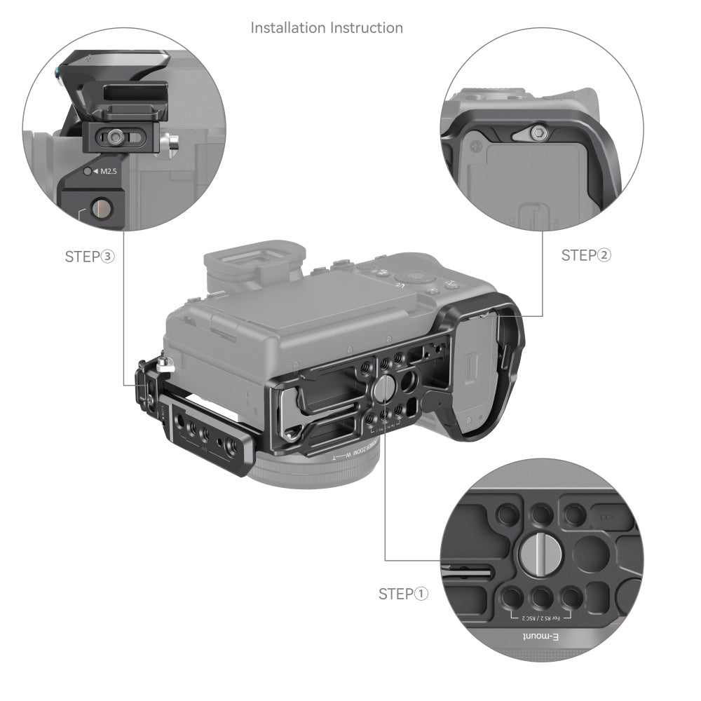 SmallRig 4308 Rhinoceros Cage Kit für Sony Alpha 7R V / 7I V / 7S II