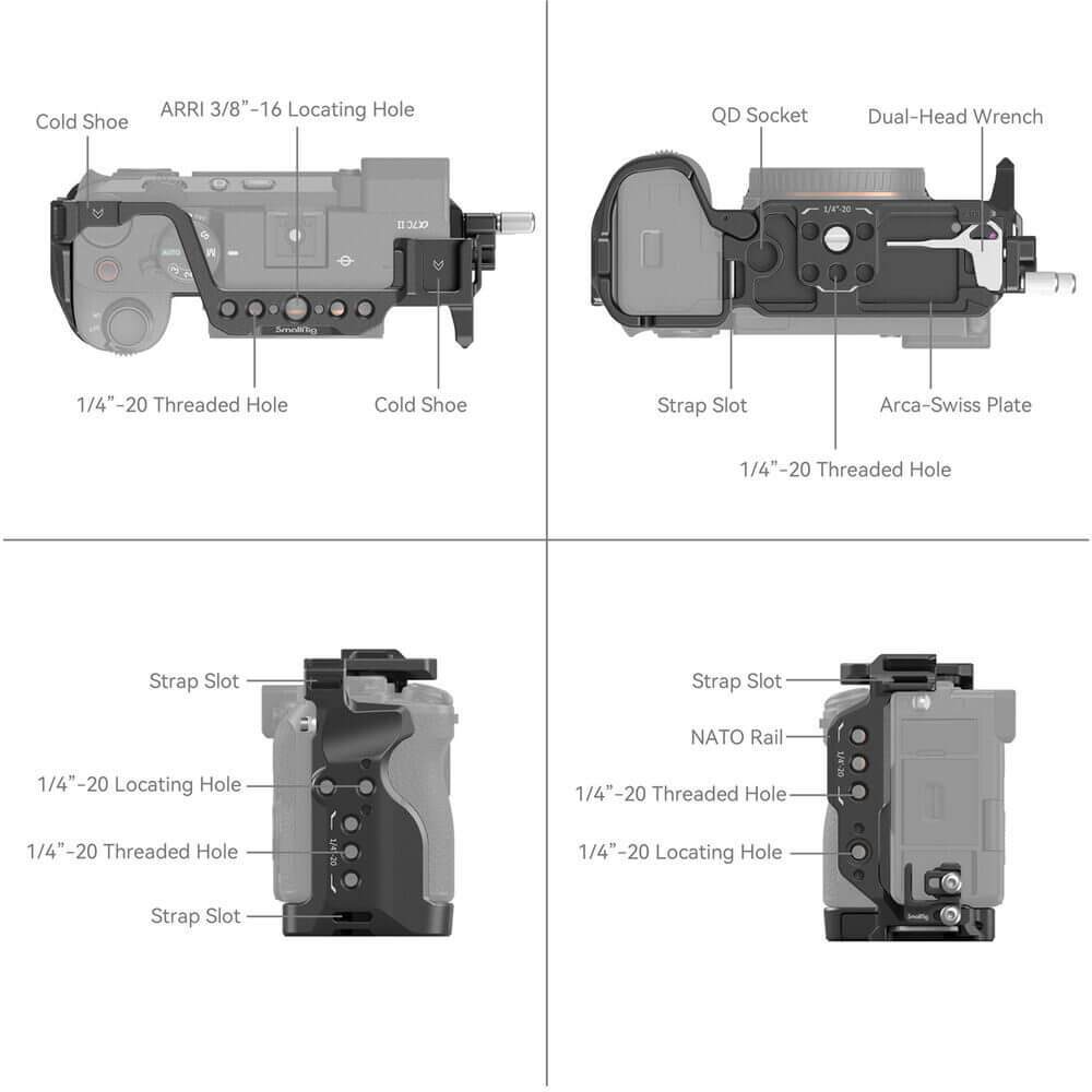 SmallRig 4422 Kit de cage pour Sony Alpha 7C II / 7CR