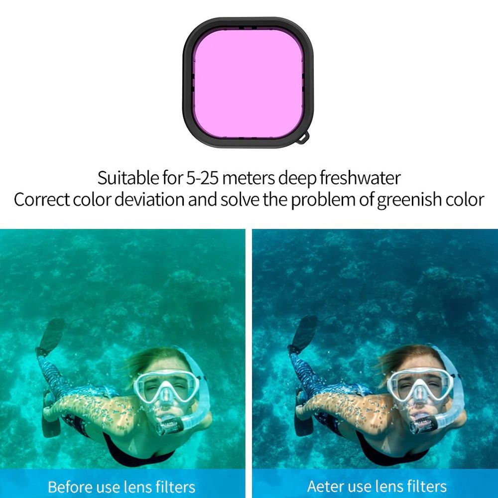 Telesin Wasserdichtes Gehäuse + Tauchfilter-Set für GoPro 9/10/11/12