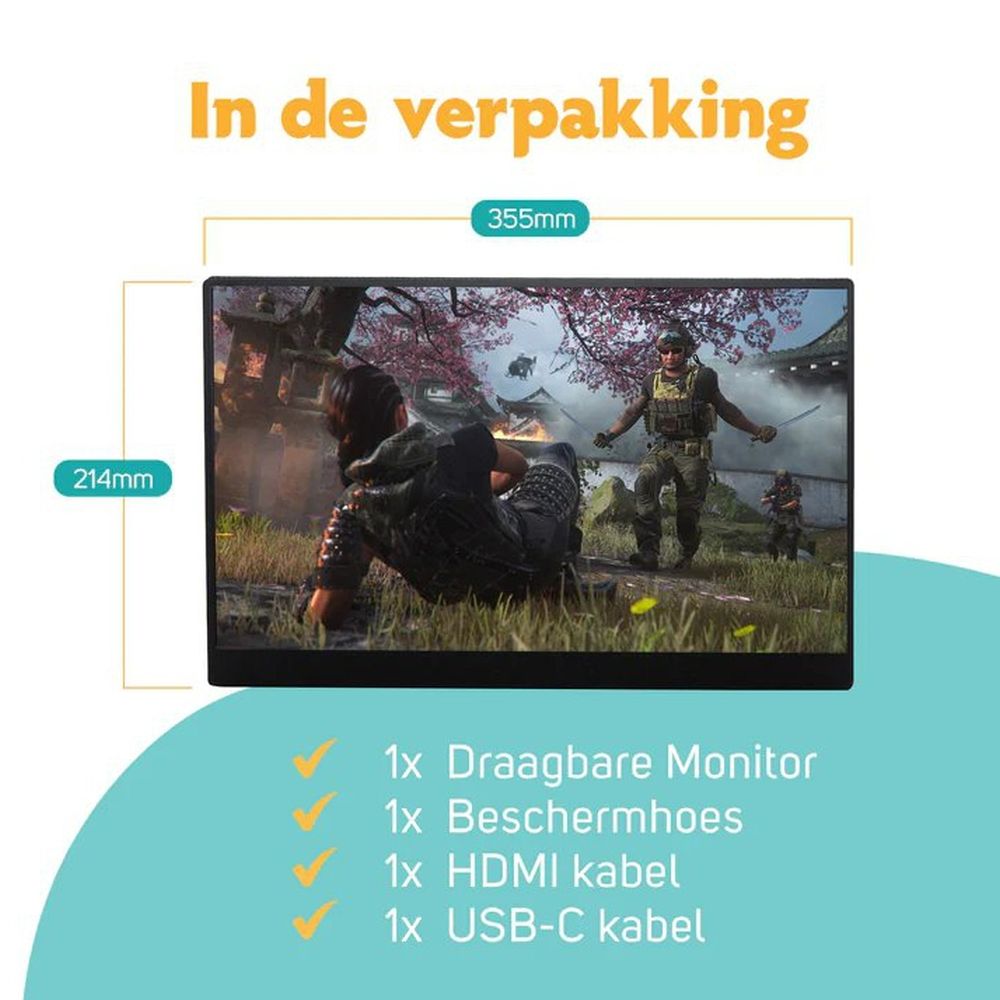 Pora&Co Moniteur portable 15,6 pouces
