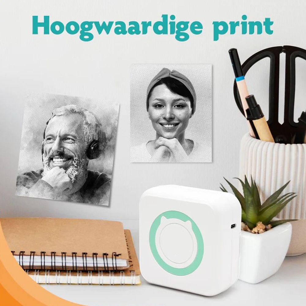 Pora&Co Mini-Fotodrucker für Smartphone, grün