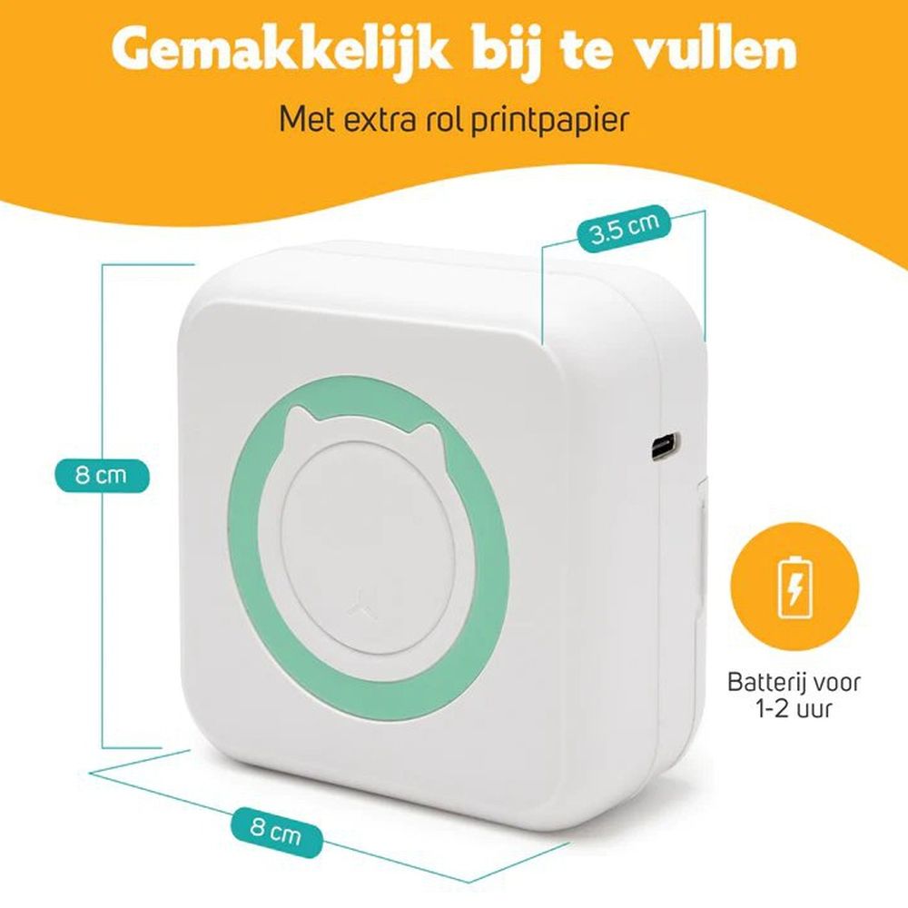 Pora&Co Mini-Fotodrucker für Smartphone, grün