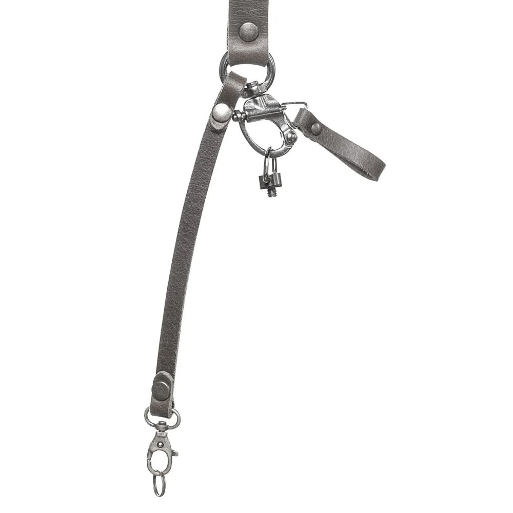Der Hantler Kamera-Schultergurt Stone Gray / Messing, Regular
