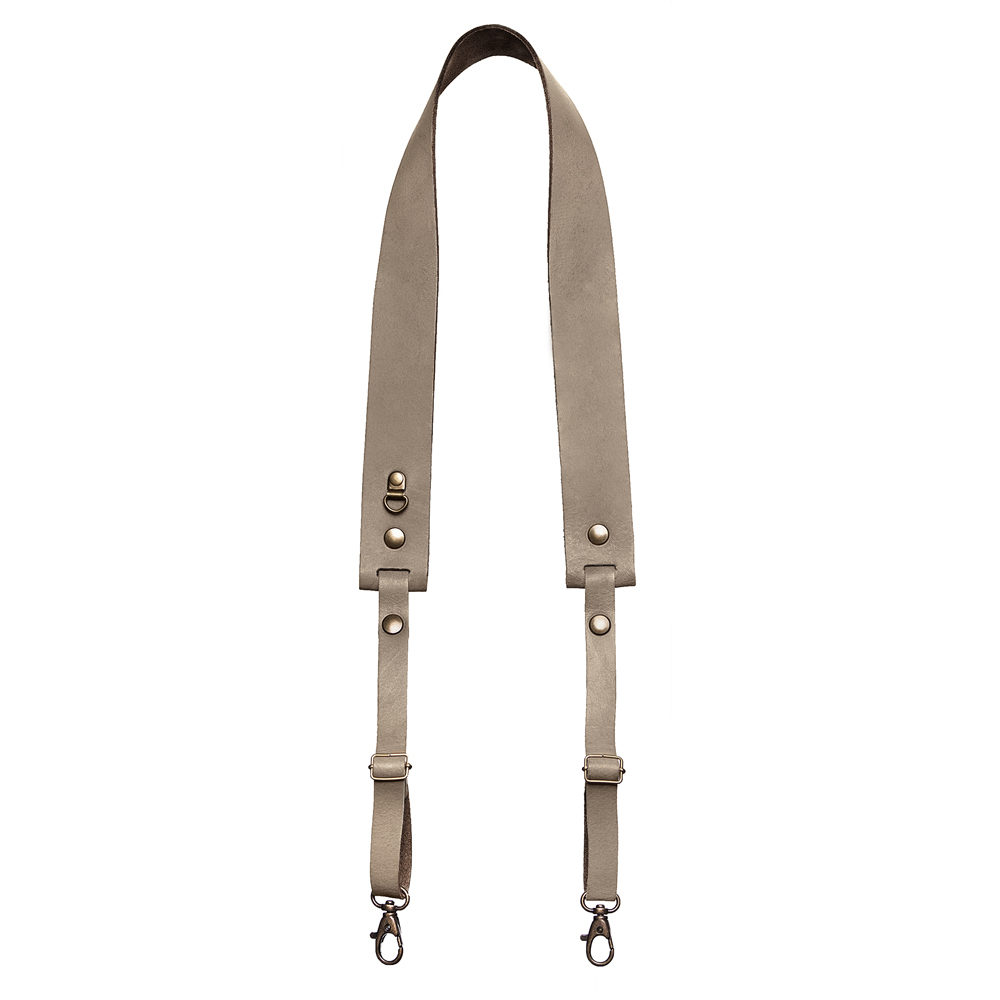 The Hantler Camera Neck strap Taupe / Brass