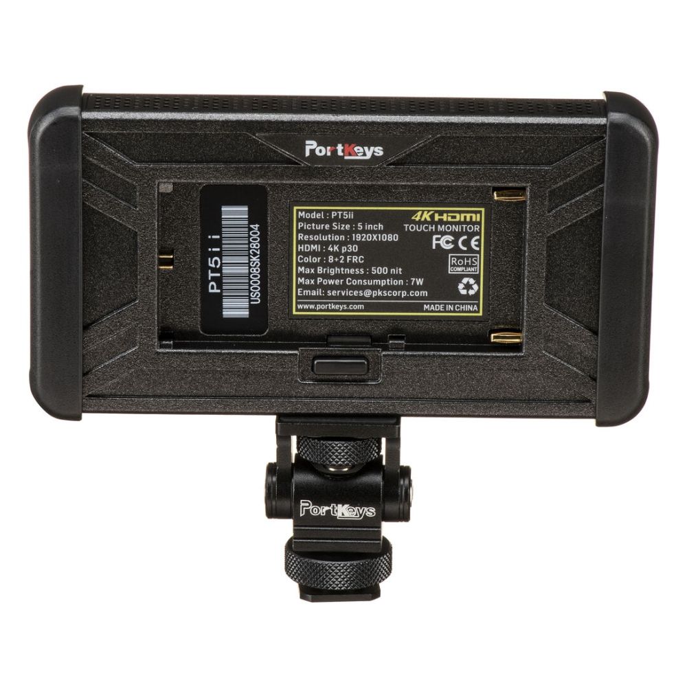 Portkeys PT5 II Moniteur à écran tactile 4K HDMI de 5 pouces avec prise en charge de la LUT 3D