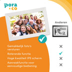 Pora&co Digitaler Fotorahmen mit WiFi & Frameo App 10 Zoll, weiß