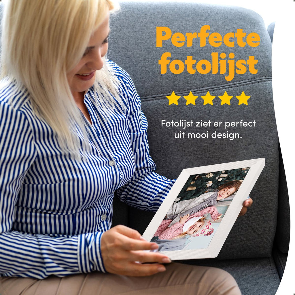 Pora&co Digitaler Fotorahmen mit WiFi & Frameo App 10 Zoll, weiß