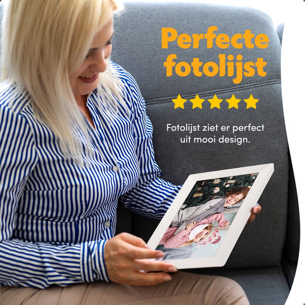 Pora&co Digitaler Fotorahmen mit WiFi & Frameo App 10 Zoll, weiß
