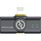 Hollyland LARK M2 Combo Duo Kabelloses Lavalier-Mikrofon - Shine Anthrazit