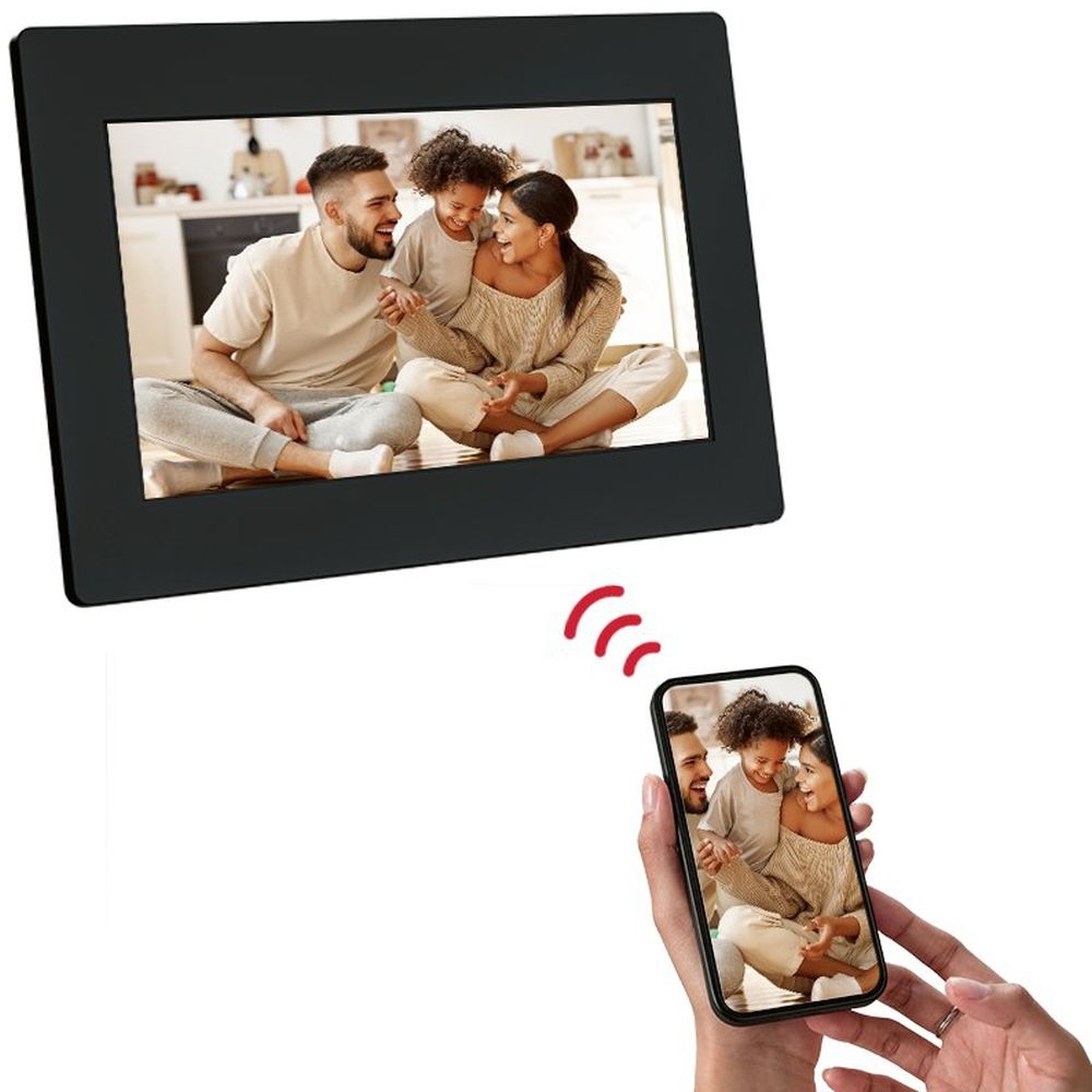 Agfaphoto Frameo Digitaler WiFi-Fotorahmen 7 Zoll, schwarz