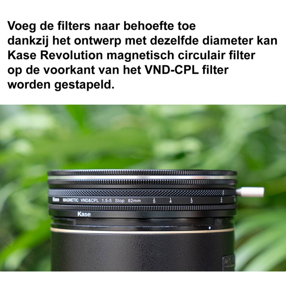 Kase VND-CPL Kit vidéo avec brume noire 77mm