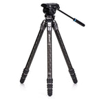 Benro Tortoise Carbon Stativ mit S4PRO Videokopf 34C Nivellierbasis
