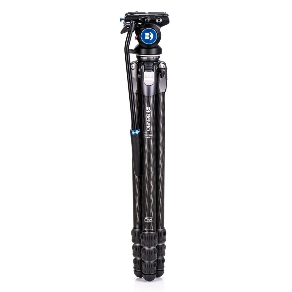 Benro Tortoise Carbon Stativ mit S4PRO Videokopf 34C Nivellierbasis