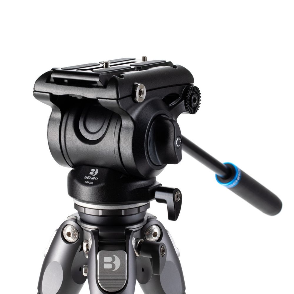 Benro Tortoise Carbon Stativ mit S4PRO Videokopf 34C Nivellierbasis