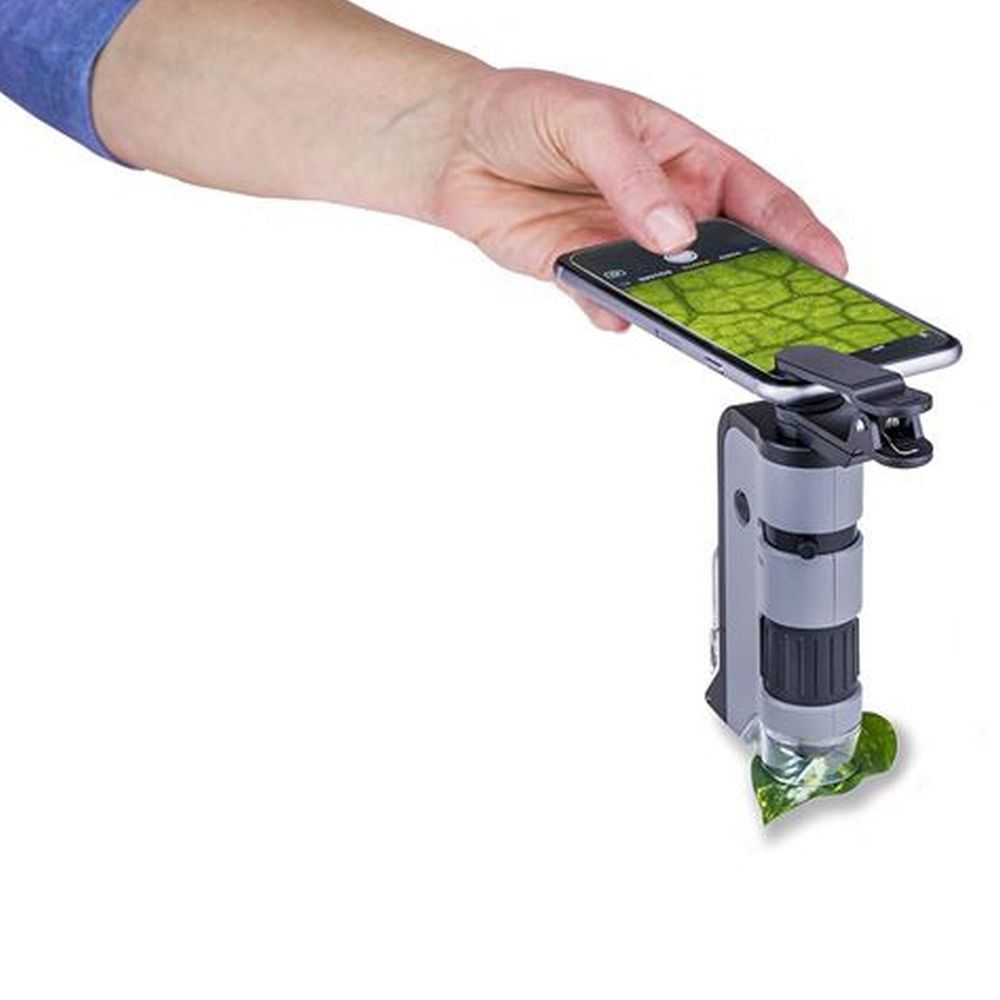 Carson Handmikroskop MP-250 MicroFlip 100-250x mit Smartphone-Adapter
