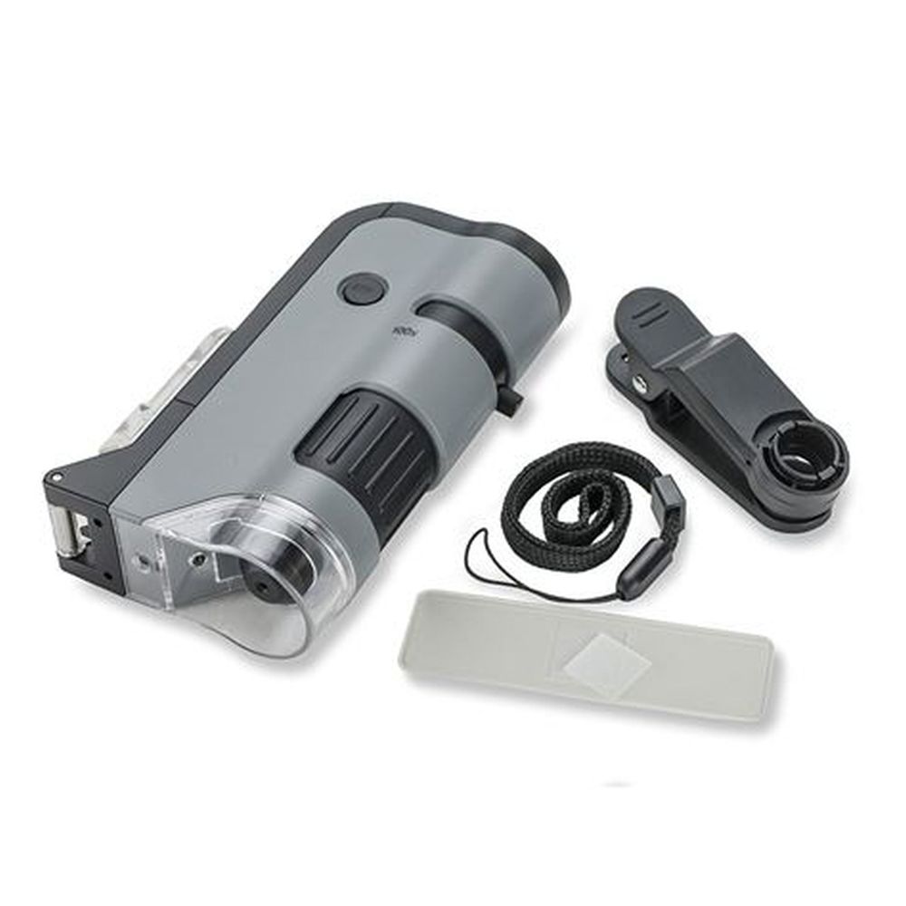 Carson Handmikroskop MP-250 MicroFlip 100-250x mit Smartphone-Adapter