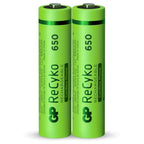 GP NiMH ReCyko AAA 650mAh 1,2V Rechargeable, 2 Pièces