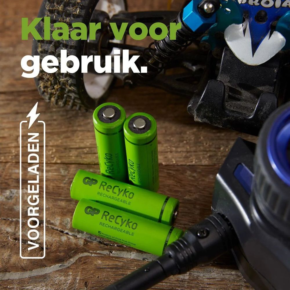 GP NiMH ReCyko AAA 650mAh 1,2V Rechargeable, 2 Pièces