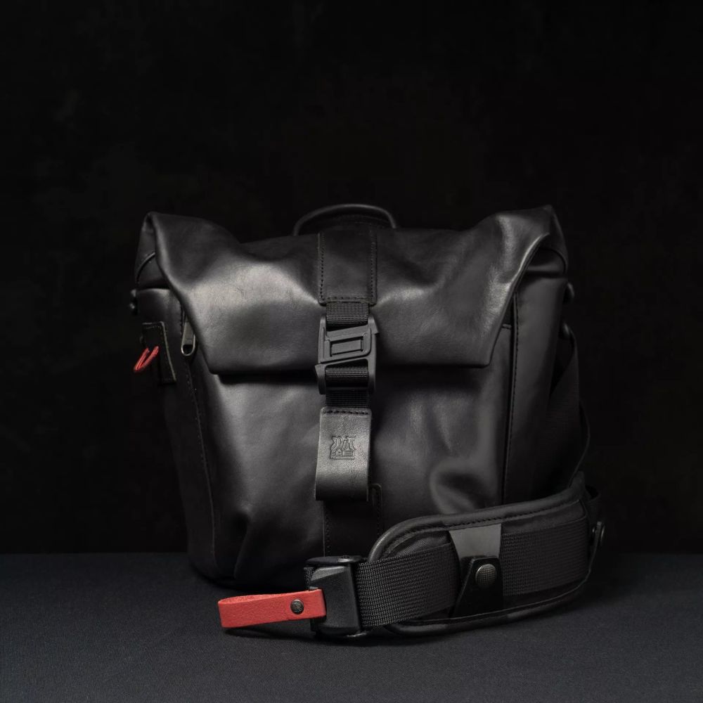 Wotancraft Pilot Travel Camera Bag 3,5l - cuir noir