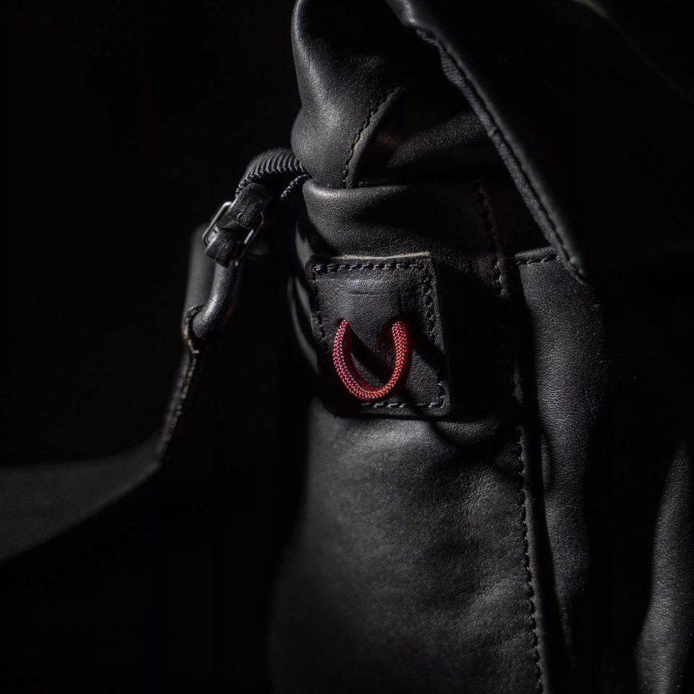 Wotancraft Pilot Travel Camera Bag 3,5l - cuir noir