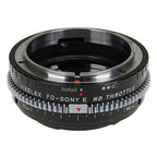 Vizelex Cine ND Throttle Objektiv Mount Adapter - Canon FD & FL 35mm SLR auf Sony Alpha E-Mount