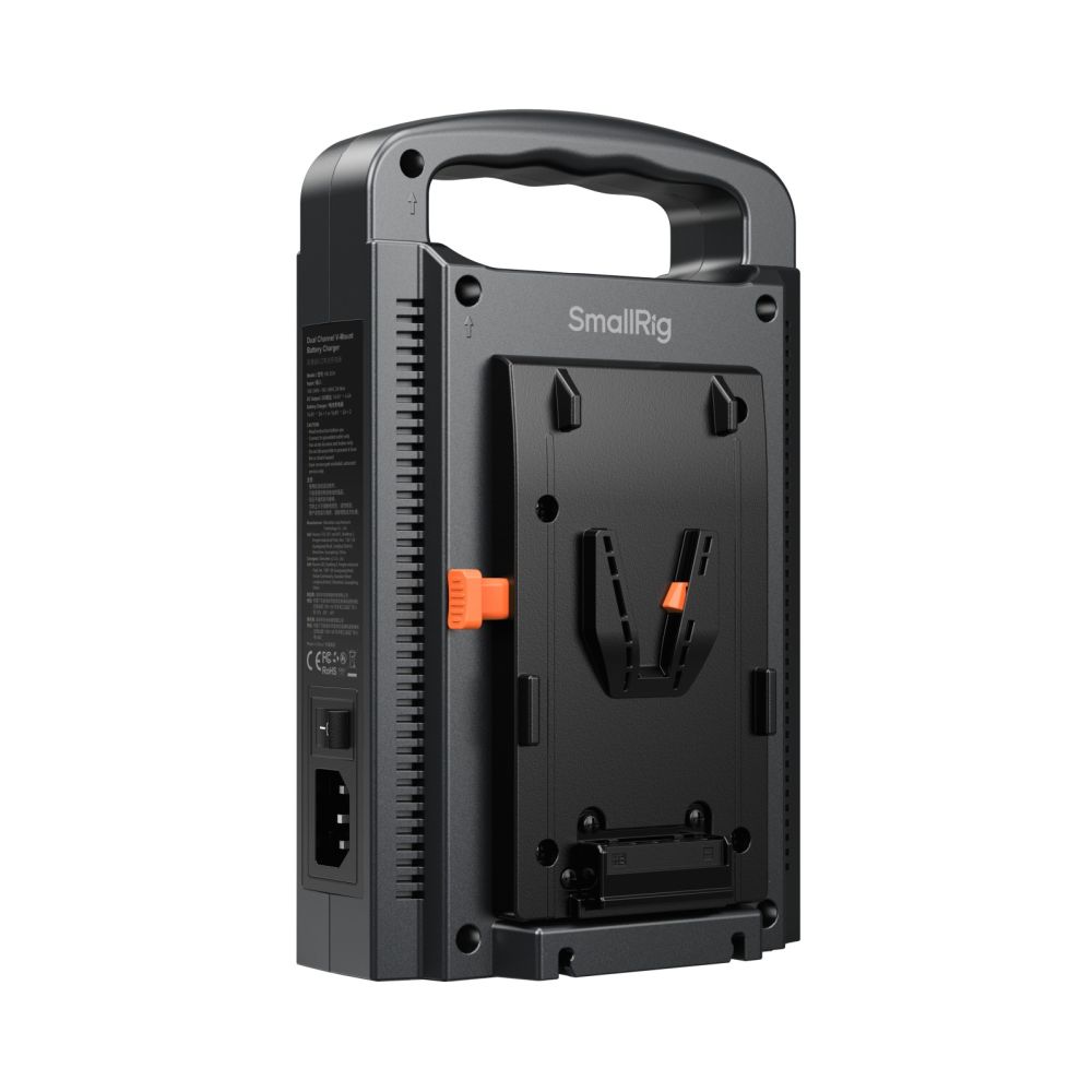 SmallRig 4578 Chargeur de Batterie V-Mount Double Canal (Norme Européenne)