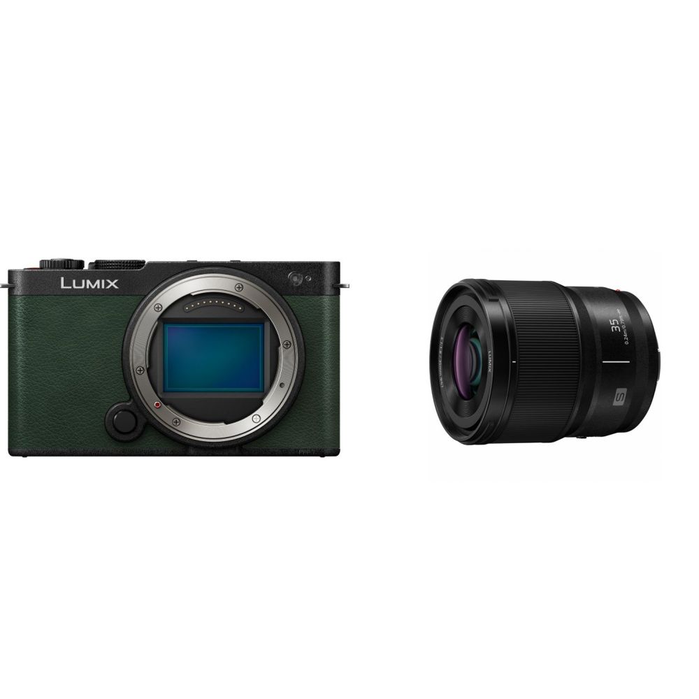 Panasonic Lumix S9 Gehäuse Dark Olive + Lumix S 35mm f/1.8