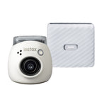 Fujifilm INSTAX PAL Digital Appareil Photo, Milky Blanc + Imprimante Link WIDE, Ash Blanc