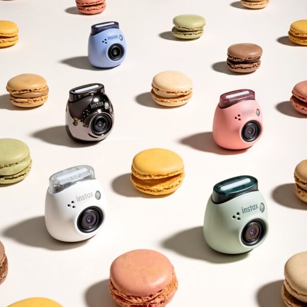 Fujifilm INSTAX PAL Digitalkamera, Gem Black + Drucker Link WIDE, Mocha Gray