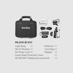 Godox ML60II BI Tragbares LED-Licht Bi-Color-Kit (AK B01 + Batteriehalterung)