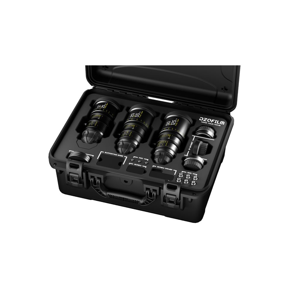 DZOFilm Pictor Zoom 3 Objektivsatz mit Tasche 12-25/20-55/50-125 T2.8 (schwarz)