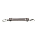 Der Hantler Brustgurt Grau / Altsilber, groß 33cm