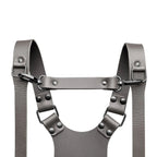 Der Hantler Brustgurt Grau / Altsilber, groß 33cm